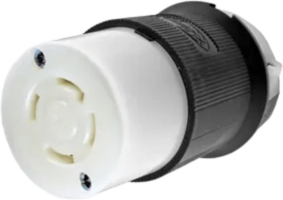 Conector Industrial con Bloqueo de Media Vuelta / 30 A 480 V CA Trifásico / 3 Polos 4 Hilos con Tierra / L16-30R / Terminales de Tornillo / Cuerpo de Nylon / Resistente a Impactos y Químicos