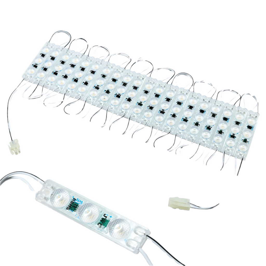 Módulo LED Resistente a Intemperie / 4500 Lúmenes / 110V / Luz Cálida 2 700 K / Hasta 20 Módulos en Serie / No Requiere Transformador.