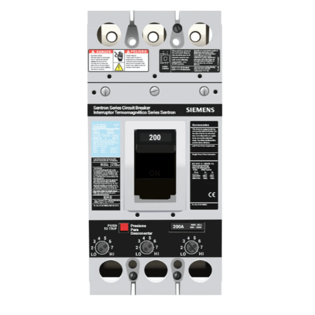 Interruptor Termomagnético 600V 3X200A, Con zapatas principales.