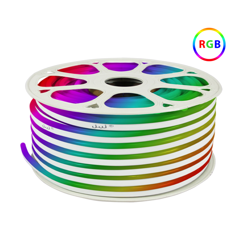 Manguera Luminosa LED Neón RGB / 50 Metros / IP65 Interior-Exterior / Corte Cada 100 cm / 300W Máximo / 120° Ángulo de Luz / Libre de Mercurio