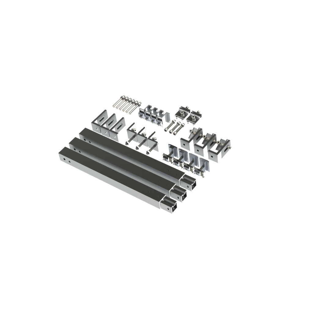 Caja de accesorios de aluminio  anodizado para montaje VEKTOR8R3M , arreglo 1X4 para techo