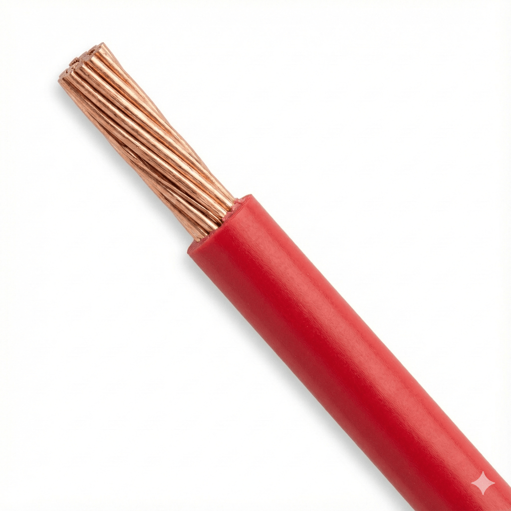 Bobina de 100 Metros (328.08 Pies) / Cable El?ctrico de Cobre / Recubierto THW-LS / Calibre 14 AWG / 19 Hilos / Color Rojo