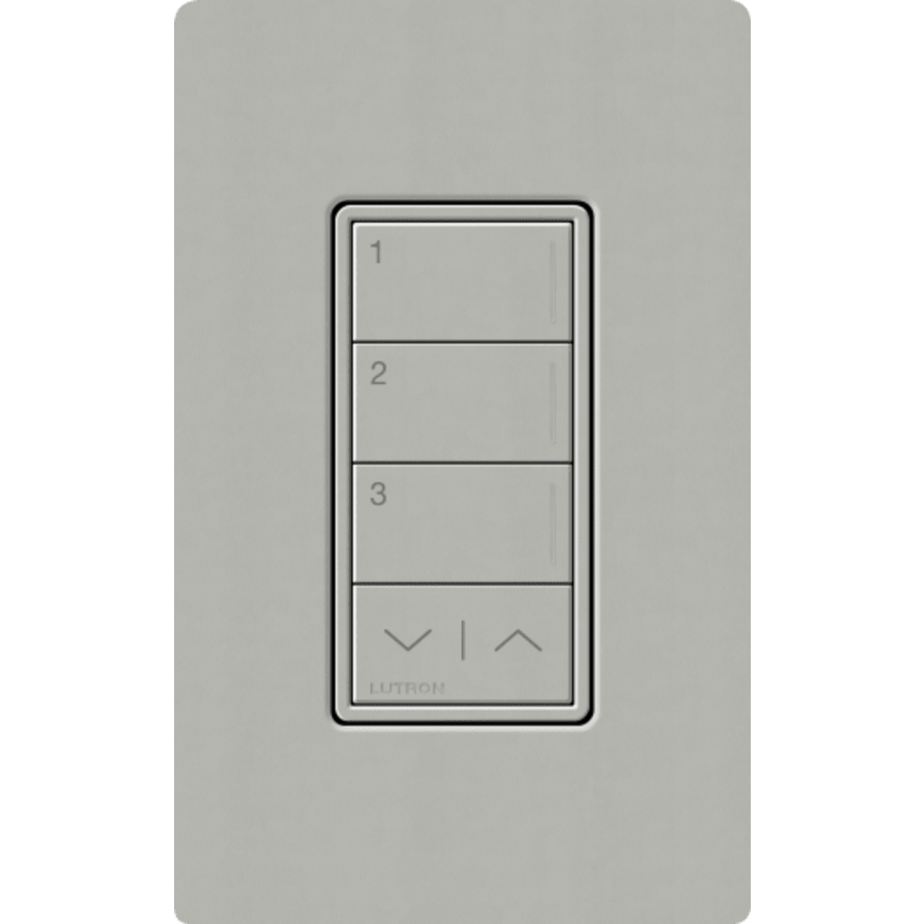 (RadioRa3) Botonera Sunnata Blanco 3 escenas y 2 botones subir/bajar para Radio RA3, programe escenas diferentes en cada botón.
