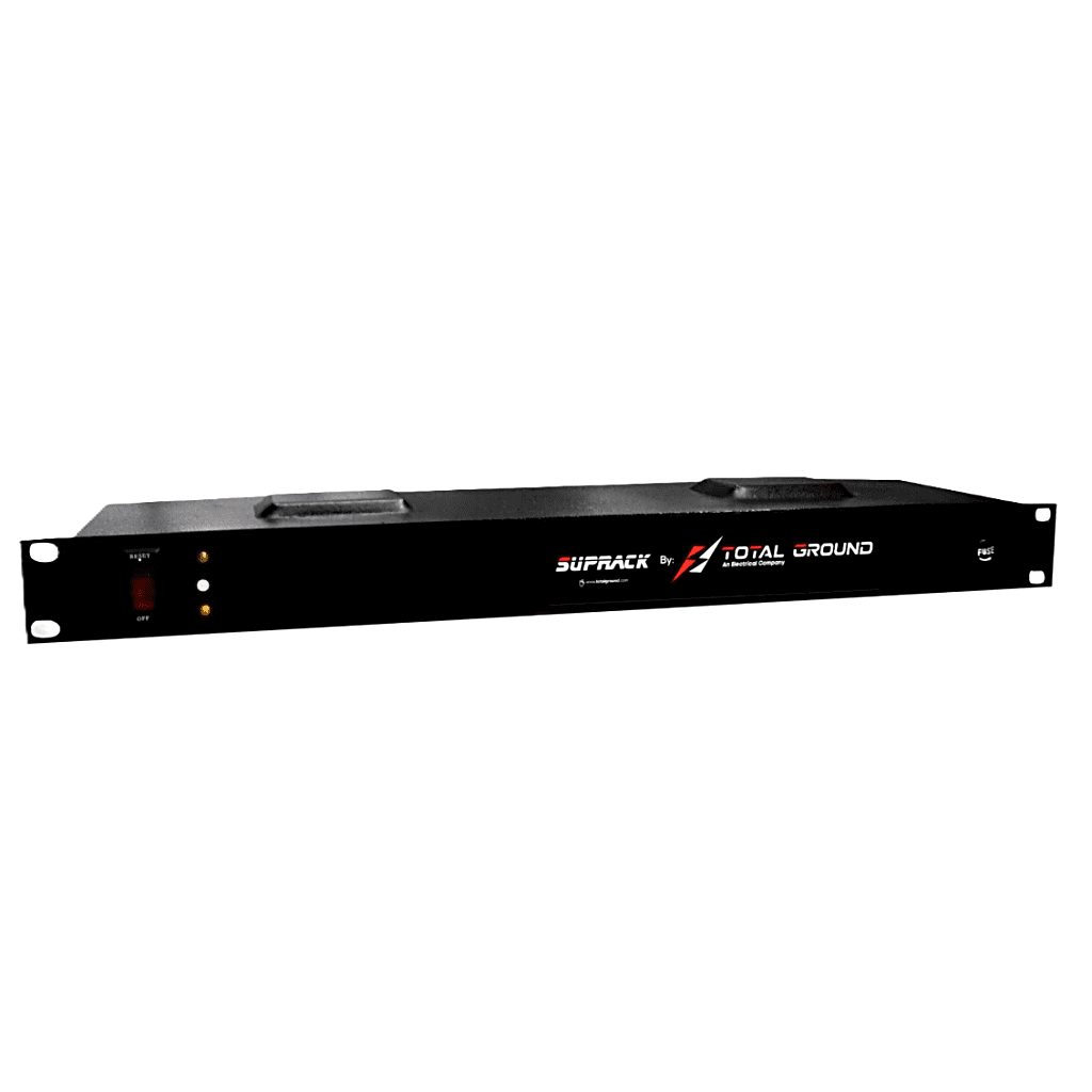 Tomacorriente de 4 contactos regulados para 120 Vca con Supresor de picos tipo "A" de 10 kA, Diseñado para Montaje en Rack de 19".