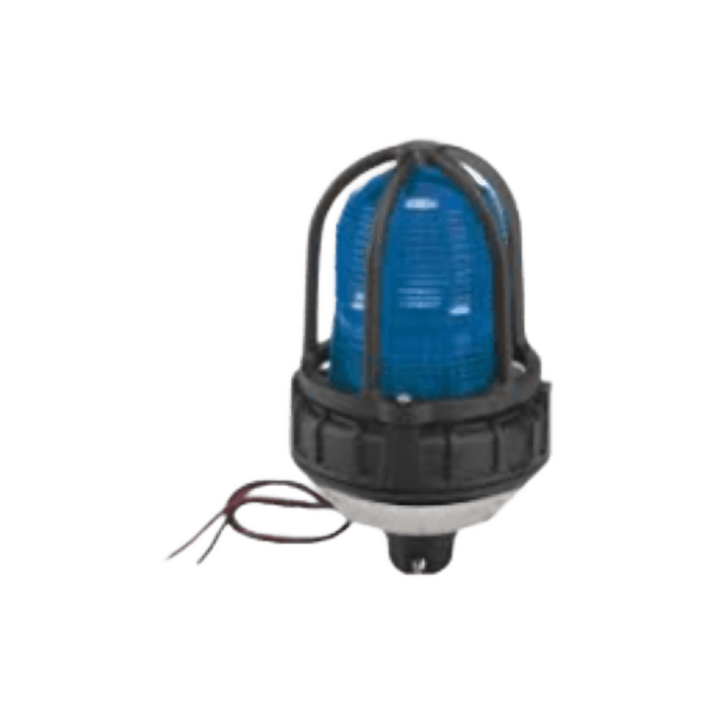 Luz de advertencia LED para ubicaciónes peligrosas, montaje tipo tubo, 24 VCD, LED color Azul