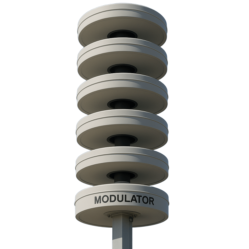 Altavoz omnidireccional de alta potencia, Modulator, 1600W, 118 dBc