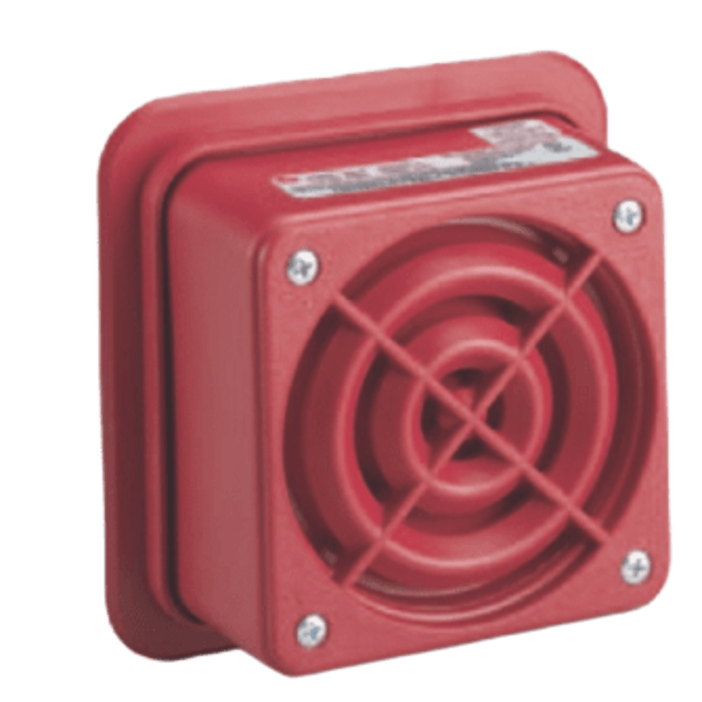AudioMaster® Altavoz Reentrante Listado contra incendios UL de 2 Watts, De 25 Vrms color Rojo
