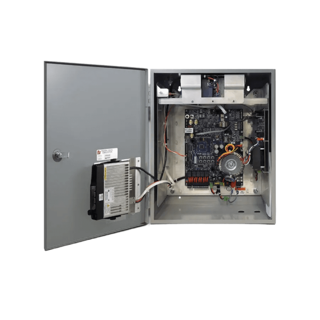 UltraVoice® UVRI-B: Controlador de 12 VCC con Autodiagnóstico y Amplificador Opcional de 100W