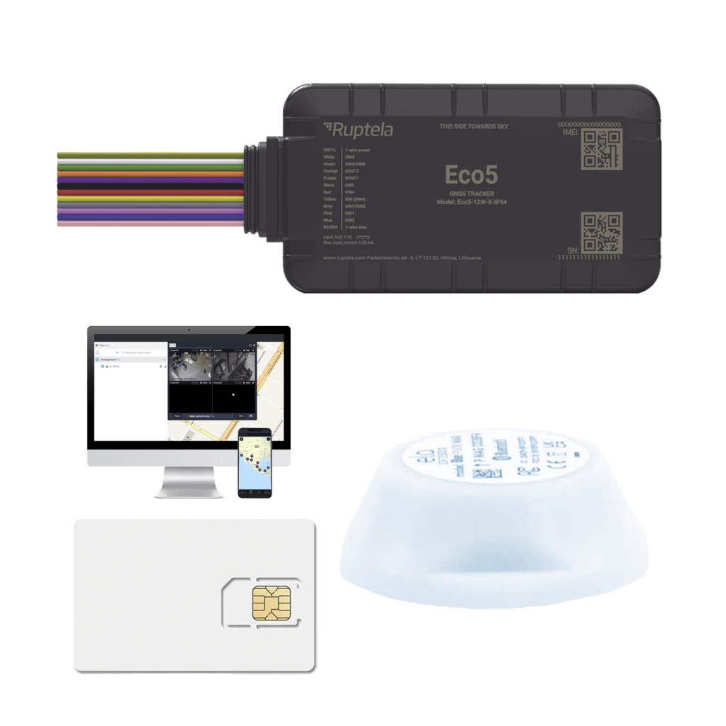 Dispositivo de Rastreo Vehicular / Conectividad LTE Cat1 y LTE-M / BLE 5.0 / GNSS U-blox / Carcasa IP54 / Batería Interna de Respaldo / Detecta Interferencias