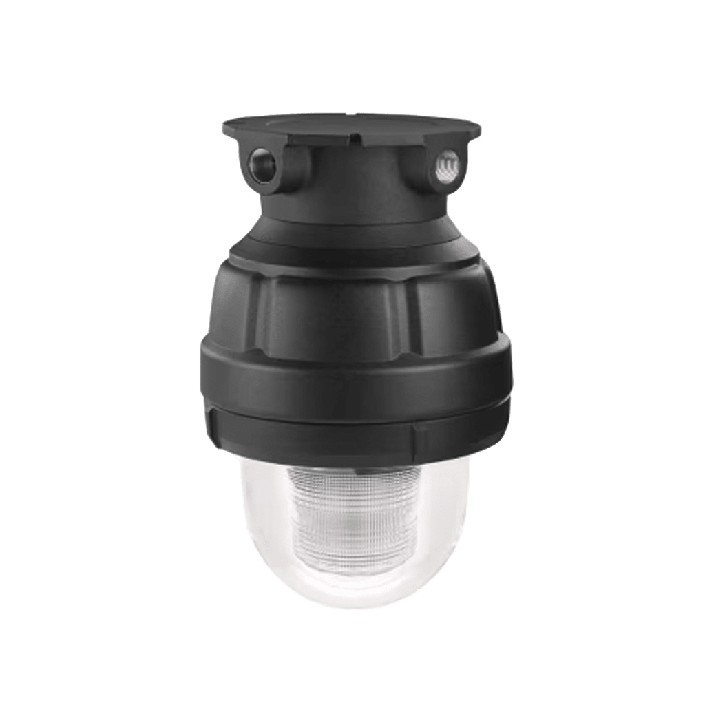 Luz de advertencia LED a prueba de explosión adecuado para su uso en Clase I, Div. I, Grupos C y D; Clase I, Div. 2, Grupos A, B, C y D; Clase II, Div. 1, Grupos E, F y G; Clase III, color Claro, 24VCD