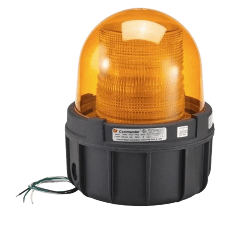 Luz estroboscopica a prueba de explosiones UL y cUL para Clase I, División 1, Grupo C y D; Clase I, División 2, Grupos A y B; Clase II, División 1, Grupos E, F y G; Clase III , 24 Vcd, color Ámbar, montaje no incluido