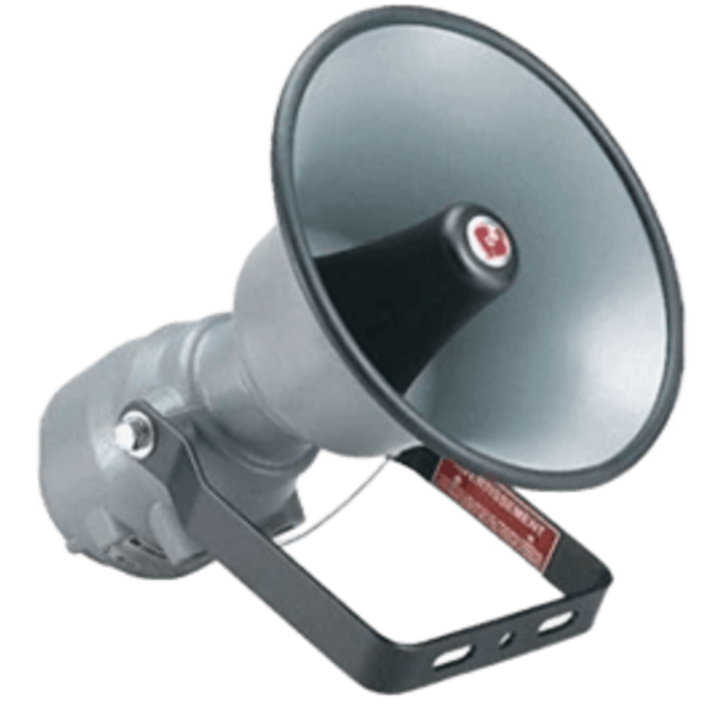 Altavoz de anunciamiento publico a prueba de explosiones AudioMaster®, 30W de Potencia, Listado UL y cUL para Clase I, División 1, Grupos B, C y D; Clase I, División 2, Grupo A, B, C y D; Clase II, División 2, Grupos F y G; Clase