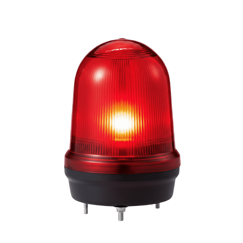 LED con patrones fijo/intermitente, estroboscópico y simulación rotatorio, Color Rojo de 110-220 VCA