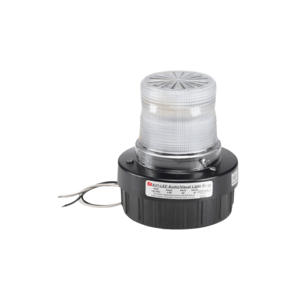 Combinación de intermitente señal audible/visual, Listado por UL y cUL a 24 VCD color Ámbar, hasta 95 dB a 1m