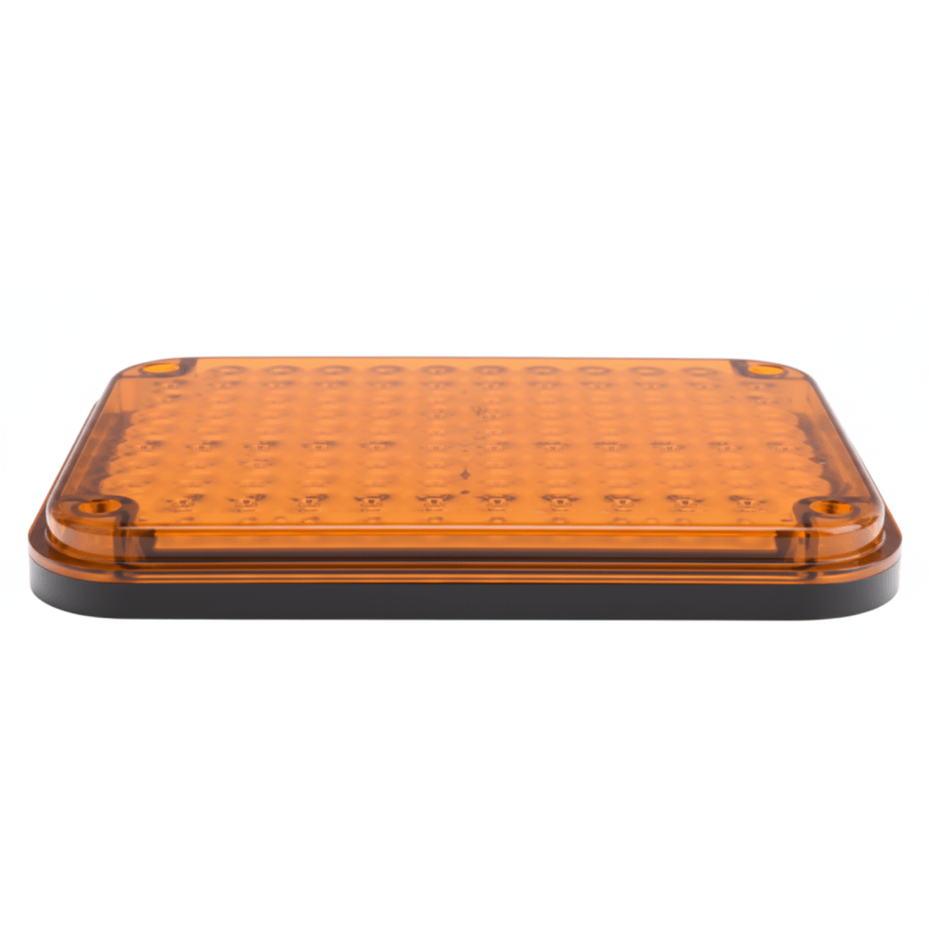 Luz de Advertencia de 9X7", Color Ámbar, Ideal para Ambulancias