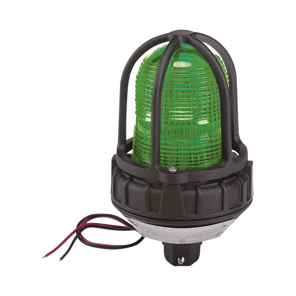 Luz de advertencia LED para ubicaciónes peligrosas, montaje tipo tubo, 120 VCA, Color Verde
