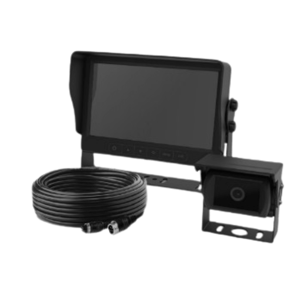 Sistema Profesional de Cámara de Reversa y Monitor para Vehículos de Trabajo y Montacargas con inteligencia IA para la detección de peatones