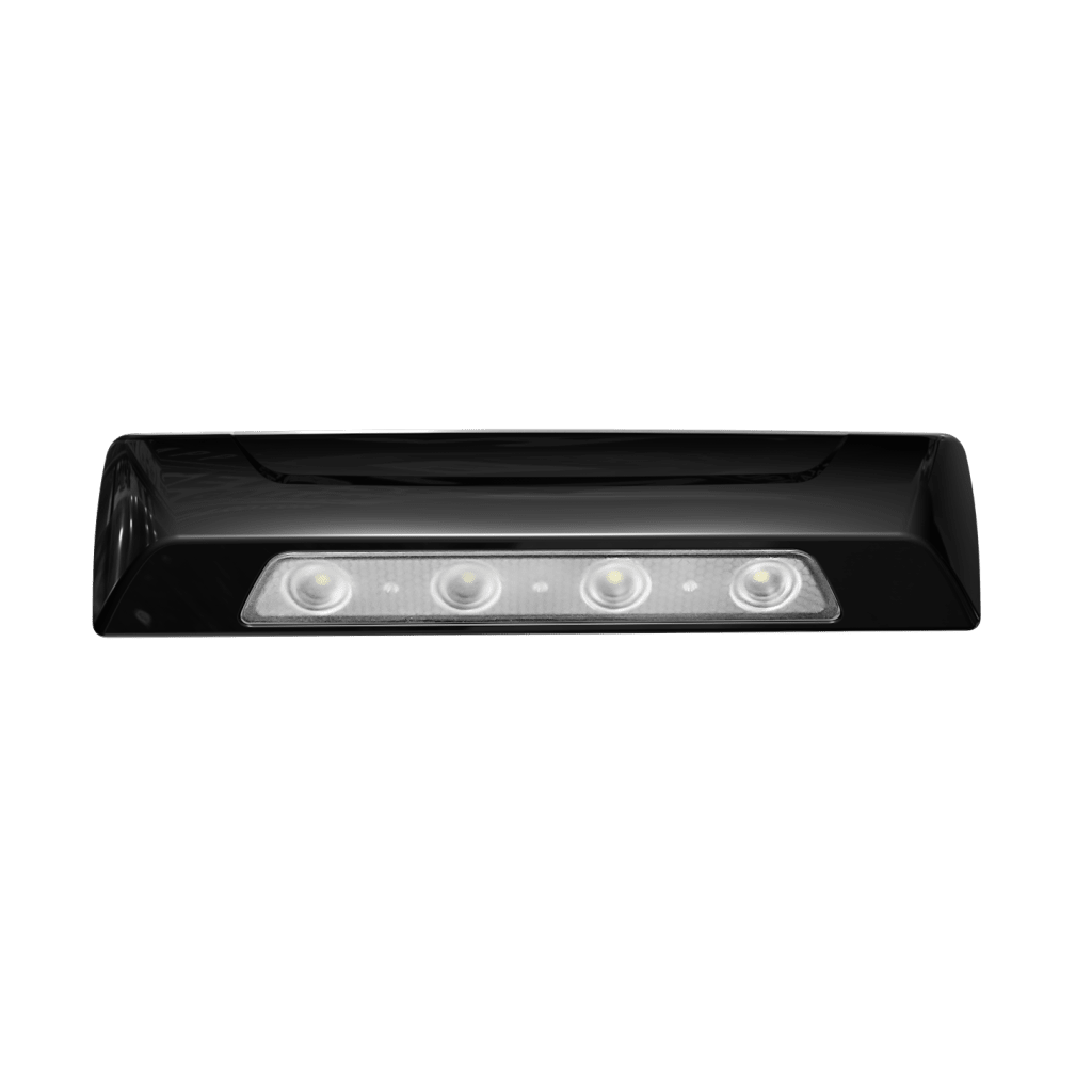 Luz de Escena, 4 led, Bisel Blanco, 12–24vcd, Led Blanco y Lente Transparente