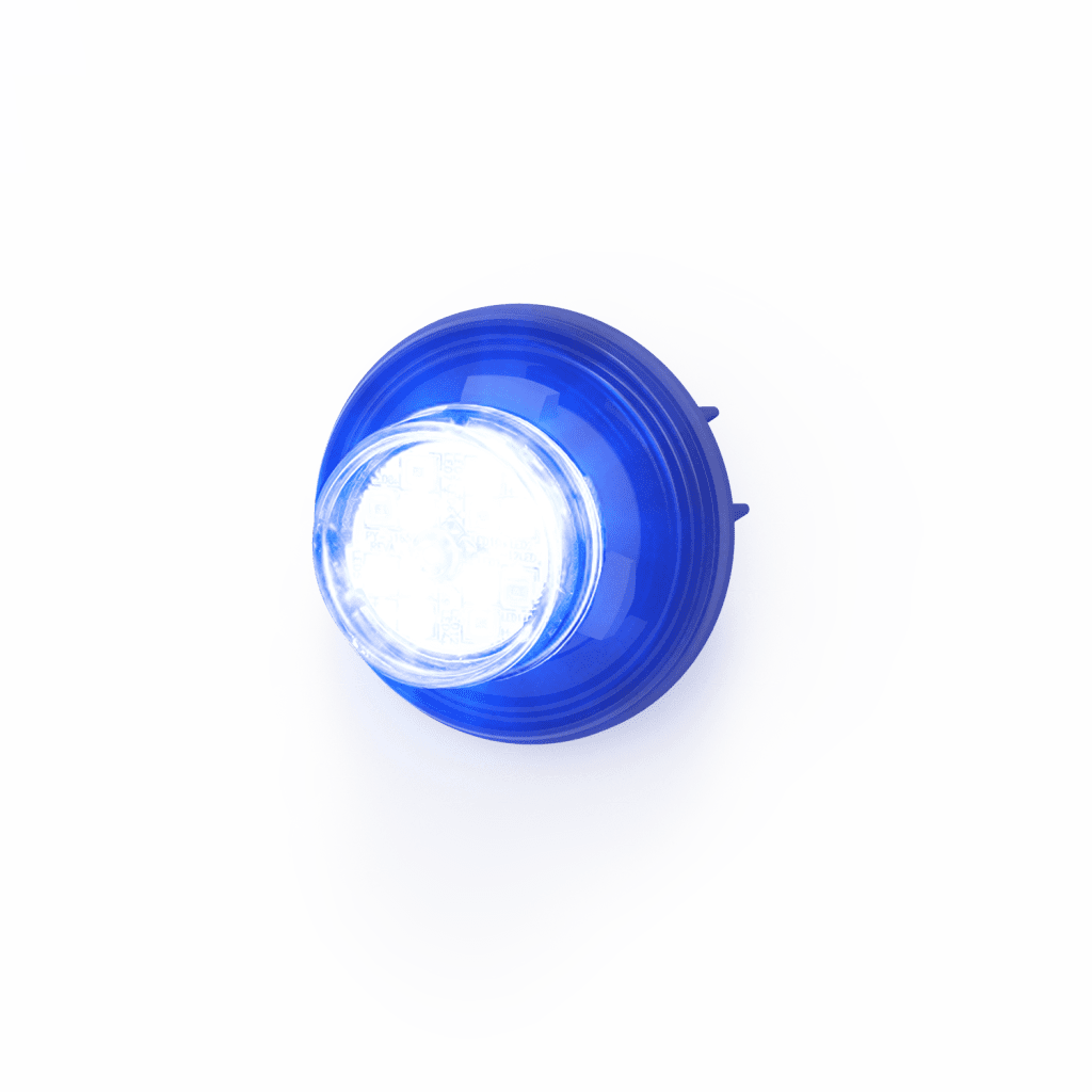 Estrobo Oculto de 12 LED, Rojo/Azul, Bisel Negro