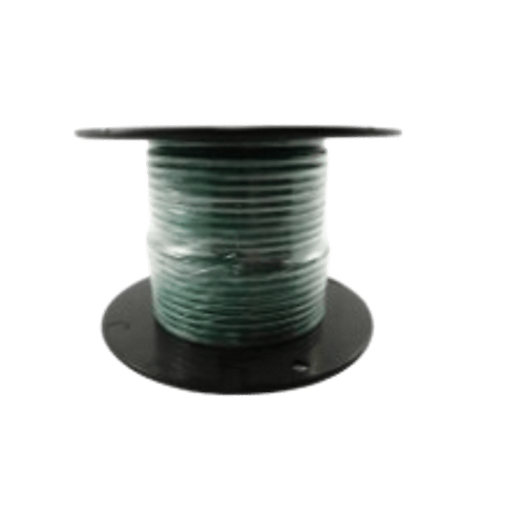 Cable Marino Primario Color Verde Calibre 10 AWG / 100 Pies Rollo / Retardante de Llama PVC Verde / Cobre Estañado Clase K / 600V 105°C / Cumple UL 1015-1028-1230-1231 / Grado Marino