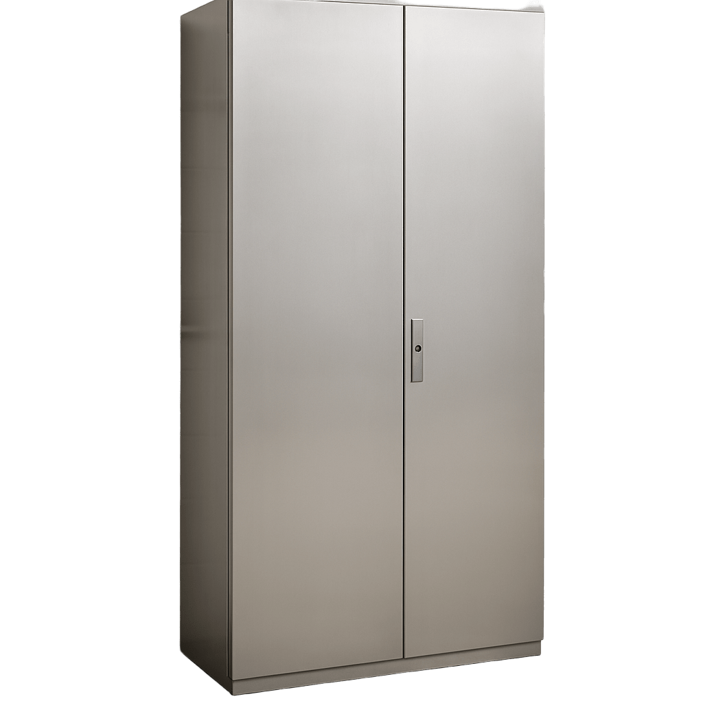 Gabinete de Acero Inoxidable IP55 (1000 x 2200 x 400 mm) con Placa Interna Galvanizada.