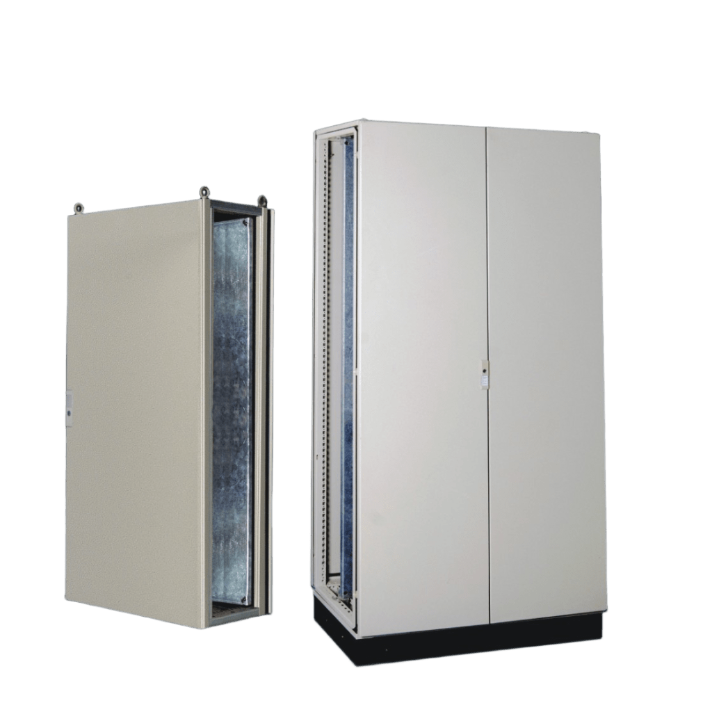 Gabinete de Acero IP55  (1200 x 2000 x 600 mm) con Placa Trasera Interior Metálica y Puerta Doble