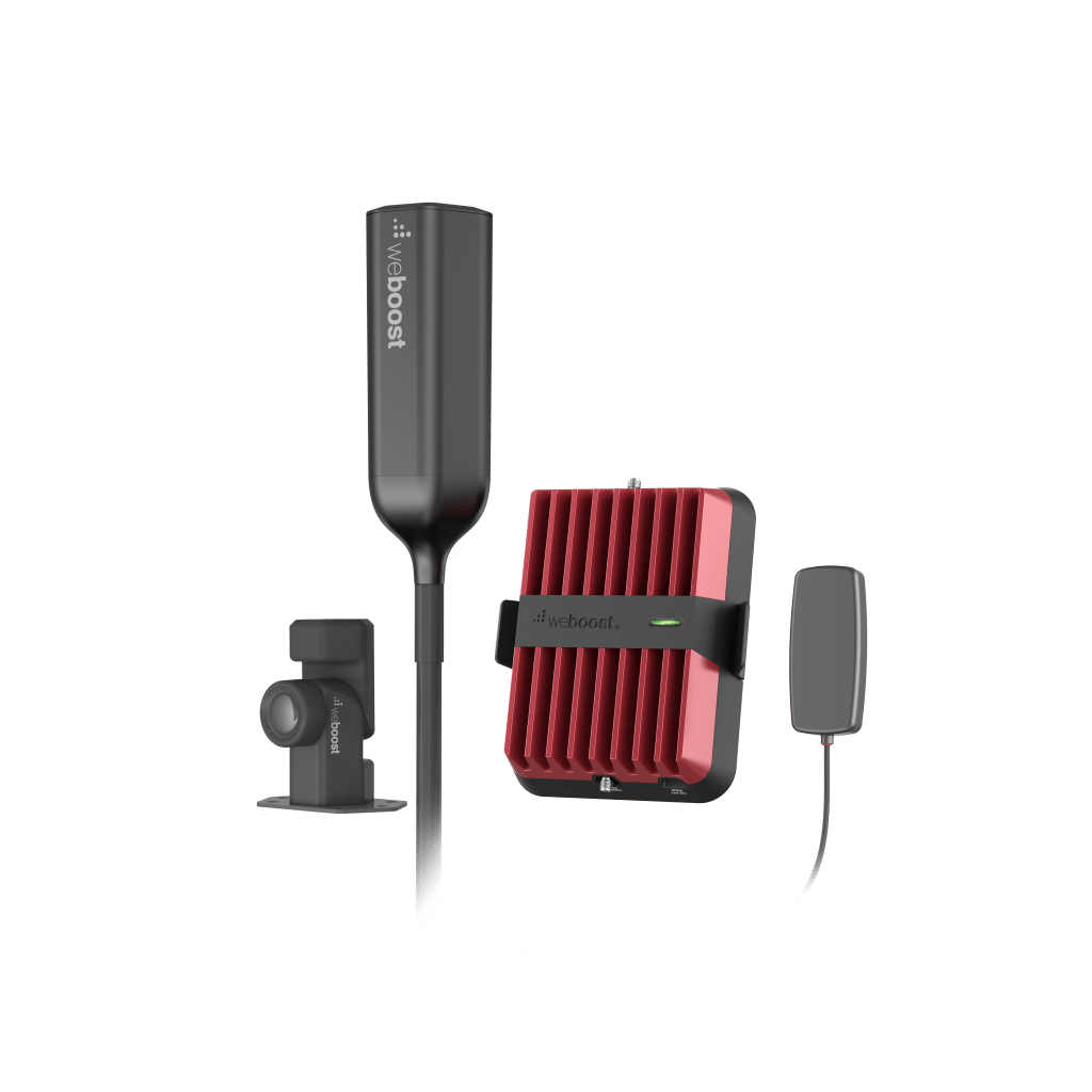 Kit Amplificador Celular Drive Reach Overland para Vehículos Todo Terreno / Llamadas y Datos 2G, 3G y 4G  / Amplificación 32X / Tribanda (B5, B2/25 y B4) / Ganancia Máxima 50 dB / Antena Omnidireccional plegable.