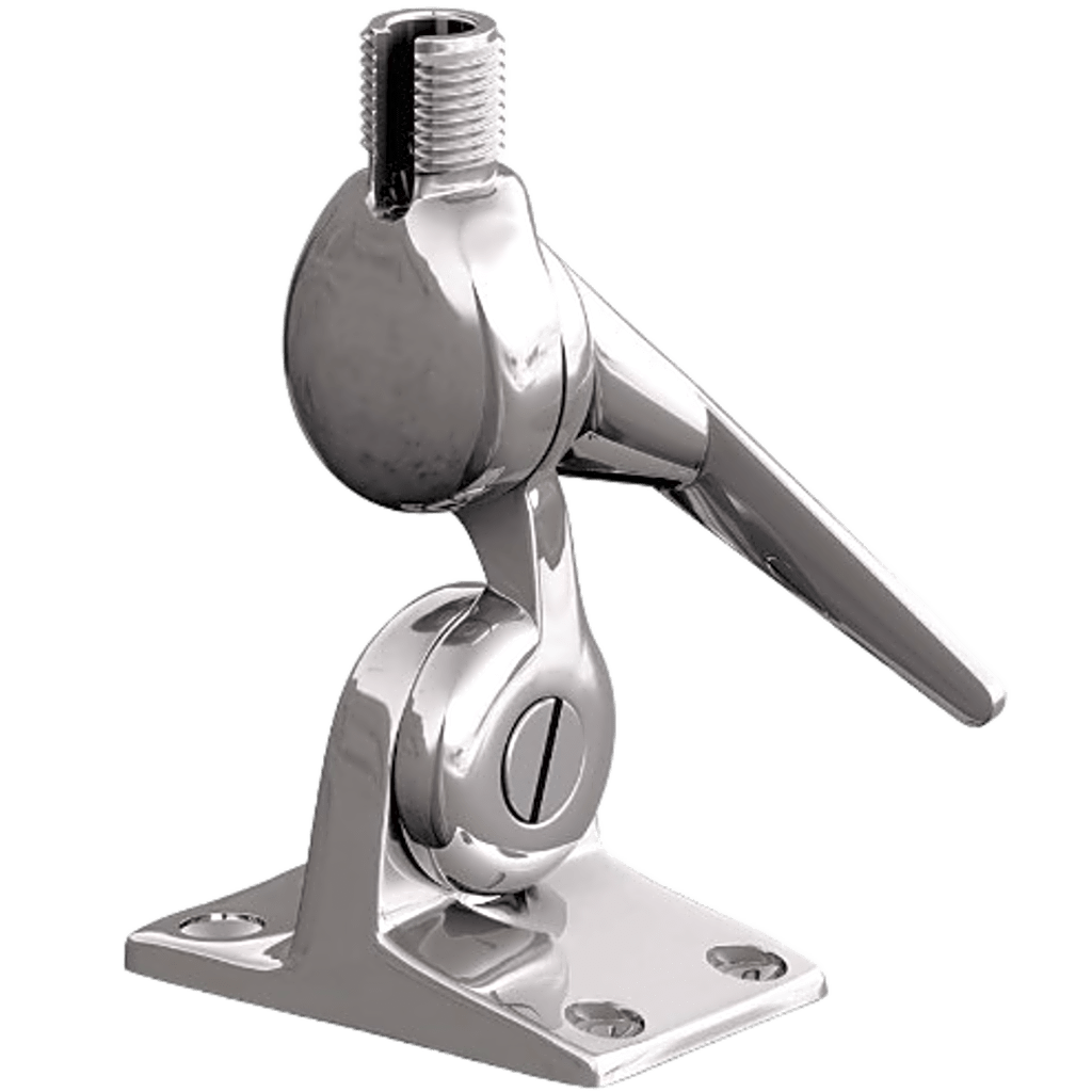 Soporte de Montaje de Cremallera de Acero Inoxidable / Diseño sin Tuercas / Dientes de 5 Grados para Ajustes Finos / Ranura Especial para Cable / Liberación de Acción Rápida / Superficies Inclinadas / Roscas Estándar 1-1