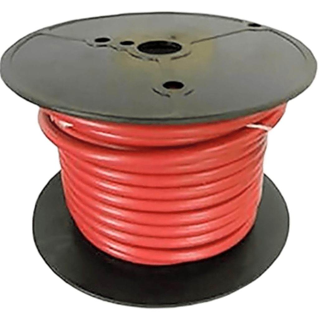 Cable para Batería Marina Cobra 2 AWG / 100 Pies / Cubierta PVC Retardante de Llama Roja / Cobre Estañado Clase K / 600V / Temperatura 105°C Seco y 75°C Húmedo / Cumple UL 1426, UL Listed BC-5W2 y ABYC