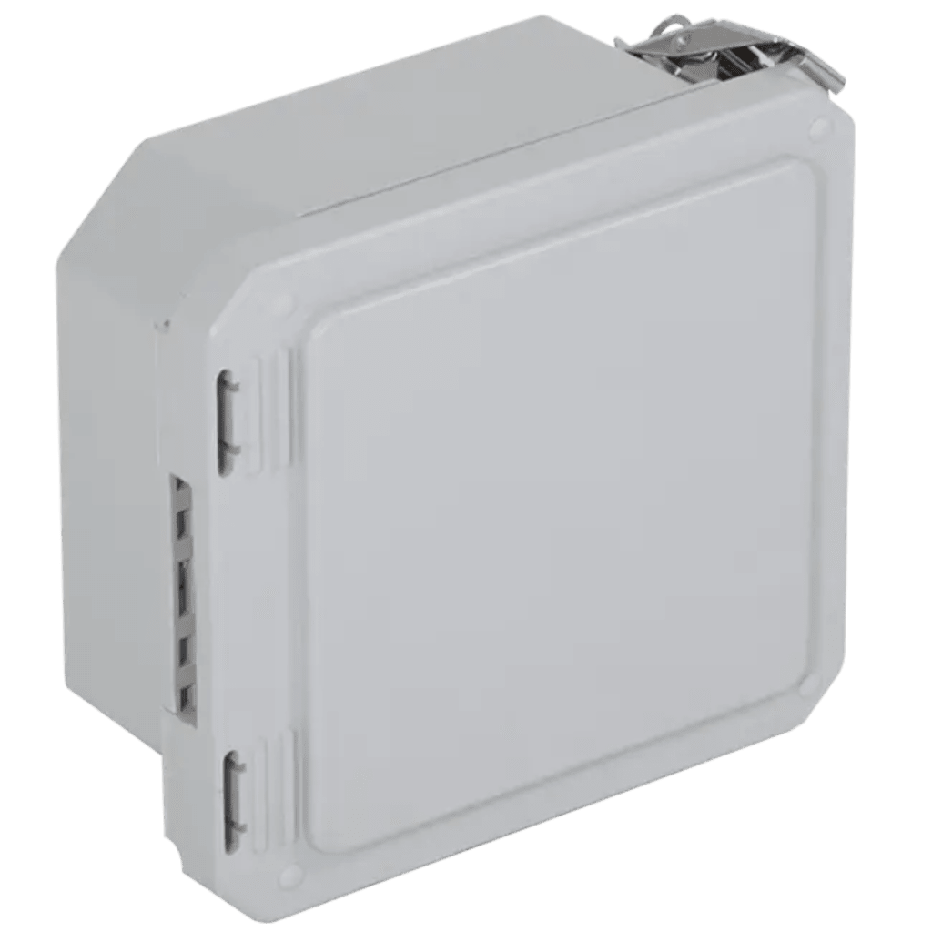 Caja Impermeable De Fibra De Vidrio, 6.77" (17.19cm) Alto x 6.77" (17.19cm) Ancho x 4.06" (10.31cm), Sin Ventanilla, Listado UL/cUL, Hecho En EE.UU, Serie EnviroArmour®