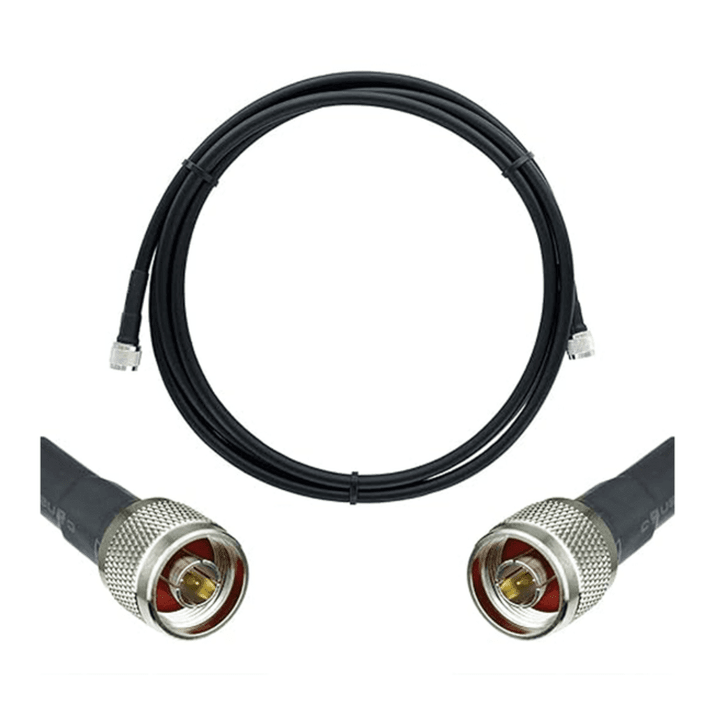Jumper Coaxial de 50 Ohm con Cable Wilson-400 | Conector N Macho en los Extremos | 9.14 Metros (30 Pies) de Longitud.