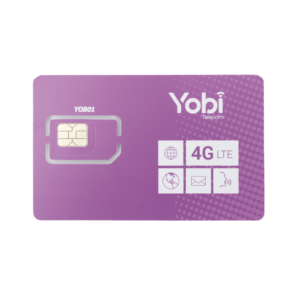 SIM Yobi para dispositivos móviles 3G/4G con recarga de 5GB cada mes durante 1 año de servicio (solo datos)