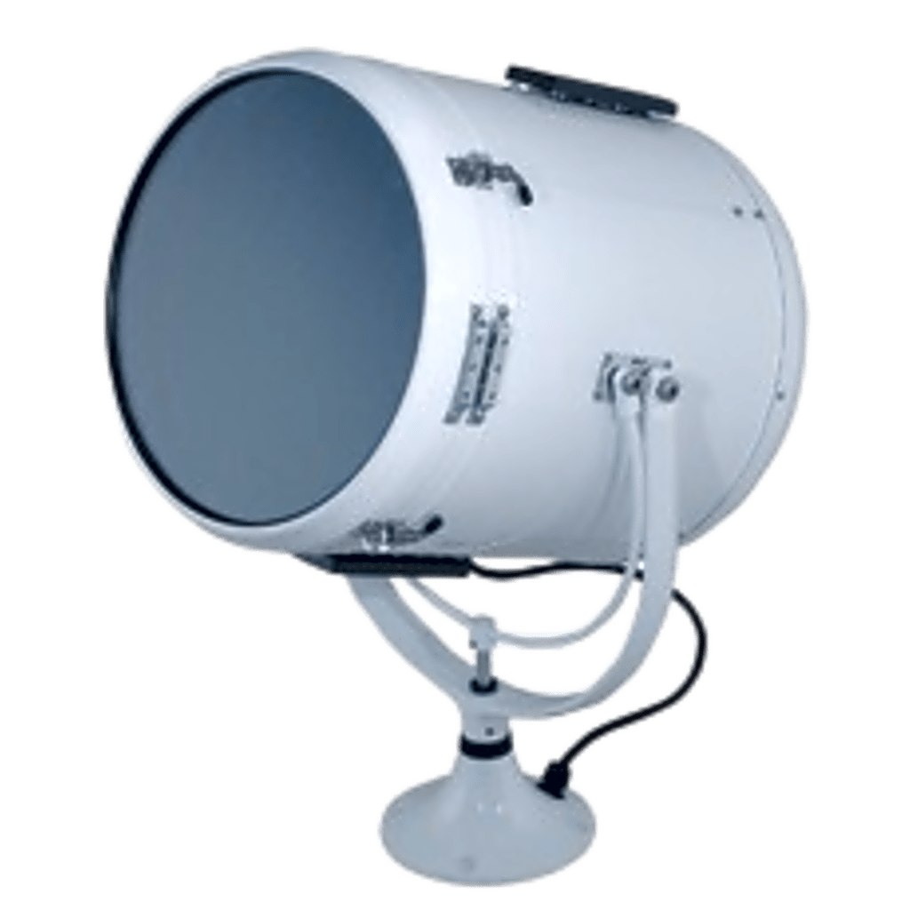 Reflector marino en pedestal mediano serie Solar Ray de 10" en carcasa color blanco