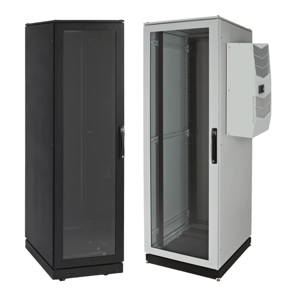 Gabinete de Telecomunicaciones ProLine V/D, 700 mm de Ancho, 800 mm de Profundidad, Compatible Con Aire Acondicionado Tipo G28, 42 UR, Color Negro