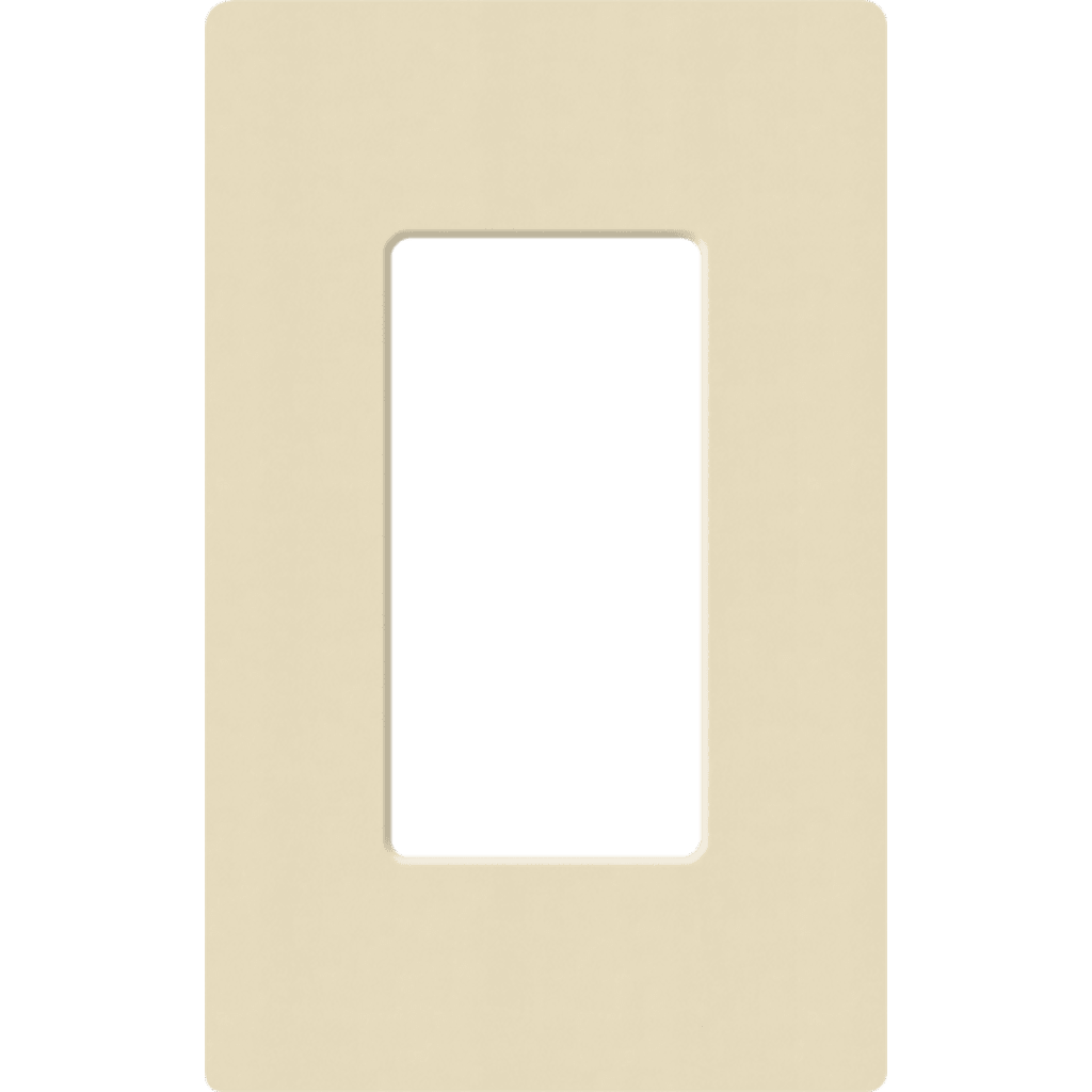 Placa de pared 1 espacio, para atenuador (dimmer), apagador ó control remoto inalámbrico LUTRON.