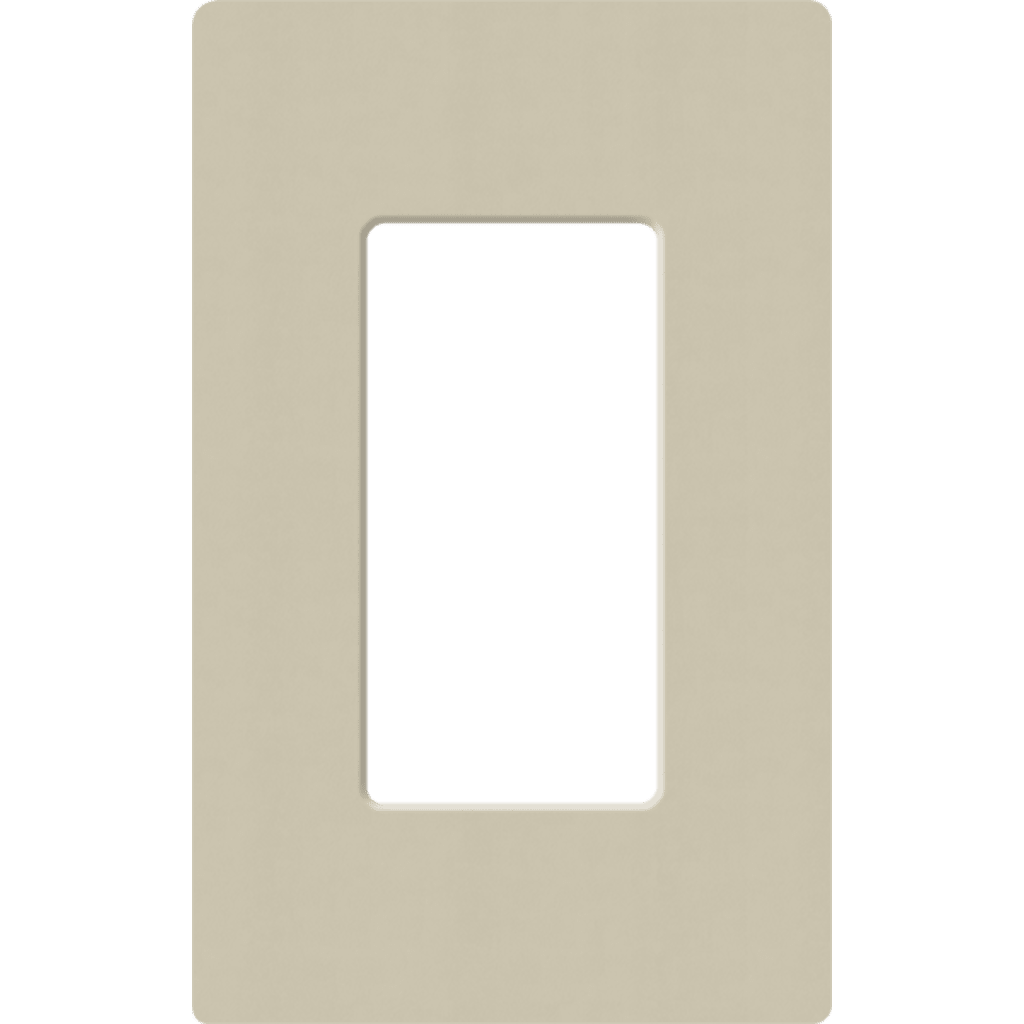 Placa de pared 1 espacio, para atenuador (dimmer), apagador ó control remoto inalámbrico LUTRON.