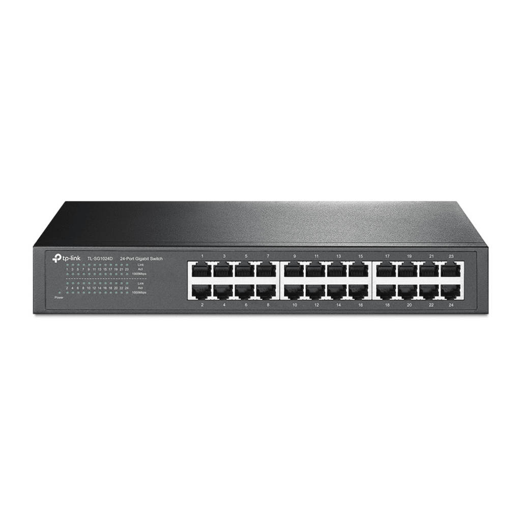 Switch Gigabit no administrable de 24 puertos 10/100/1000 Mbps para escritorio/rack