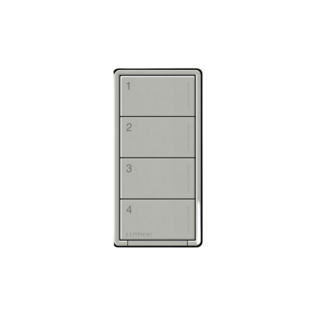 (RadioRa3) Botonera Sunnata Negro 3 escenas y 2 botones subir/bajar para Radio RA3, programe escenas diferentes en cada botón.