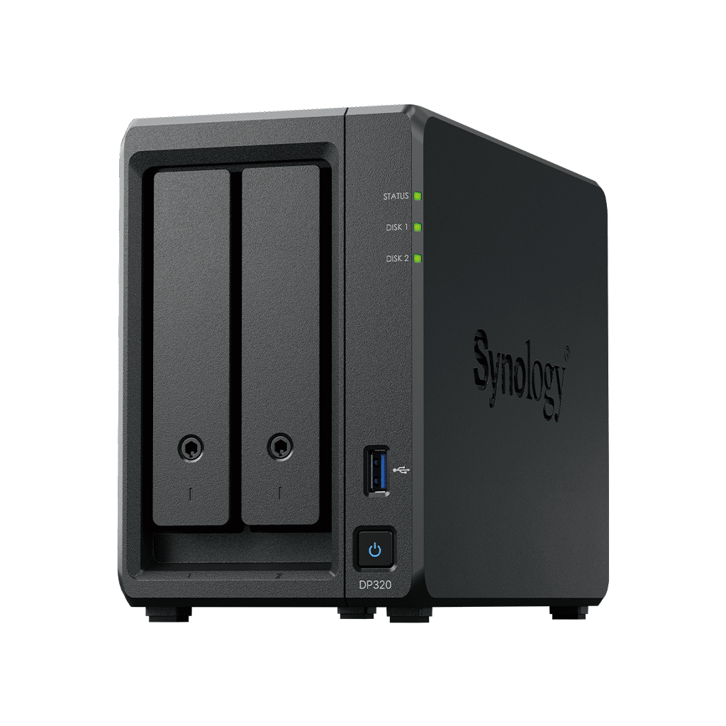 Dispositivo de Protección de Datos Synology ActiveProtect DP320 | 2 HDD 8 TB (RAID 1) | AMD R1600 2 Núcleos | 8 GB RAM | Protección Ransomware | Inmutabilidad y WORM | Copia de Seguridad y Recuperación Flexible | Compatibilidad