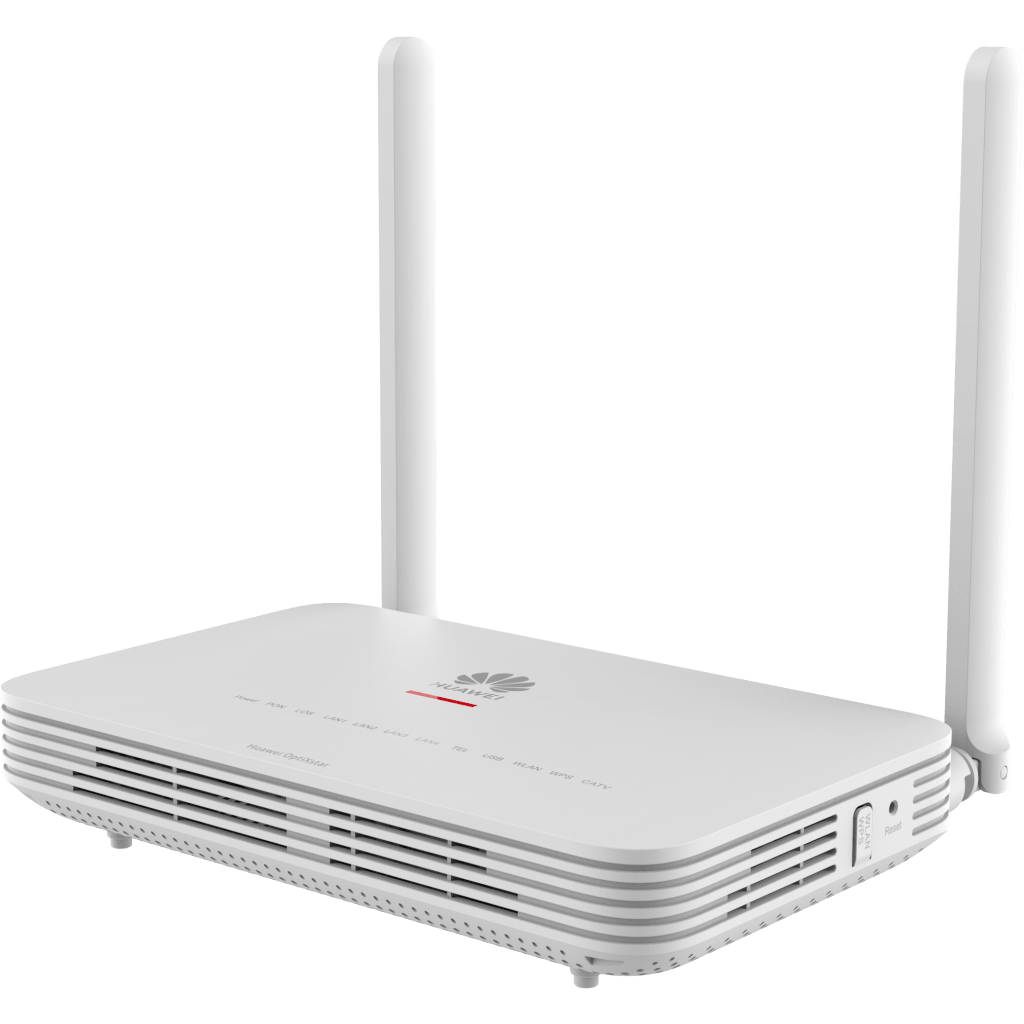 ONT GPON OptiXstar WiFi6 con 4 puertos GE + 1 POTS + 1 CATV, conector SC/APC