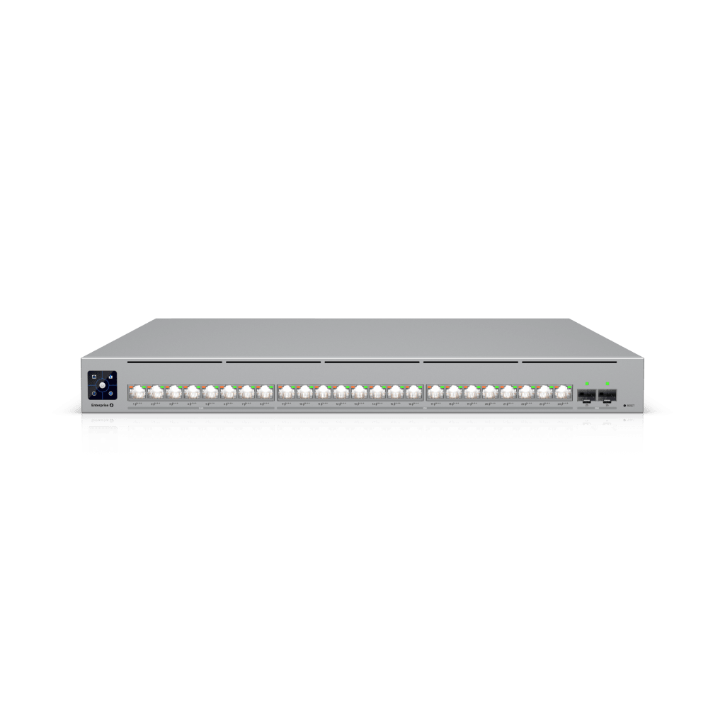 Enterprise Campus 24 PoE, Switch Empresarial Etherlighting™ PoE+++ Capa 3 de 24 Puertos (16 x 10 GbE y 8 x 2.5 GbE)  y 2 Puertos SFP28 de 25 G de Alta Disponibilidad