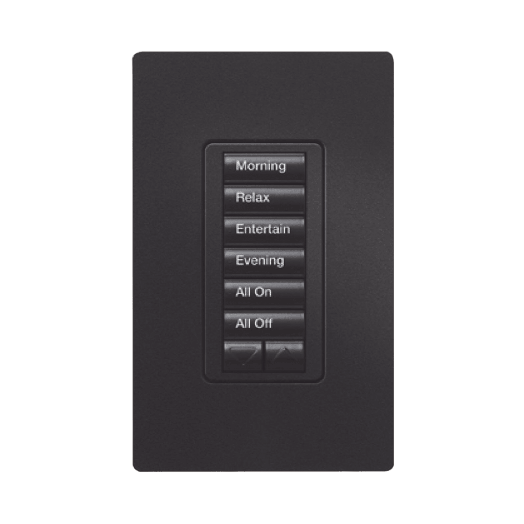 (RadioRA2) Teclado Seetouch Hibrido 6 botones, 2 botones subir/bajar, programe escenas diferentes en cada botón,puede instalarse en un interruptor de luz.