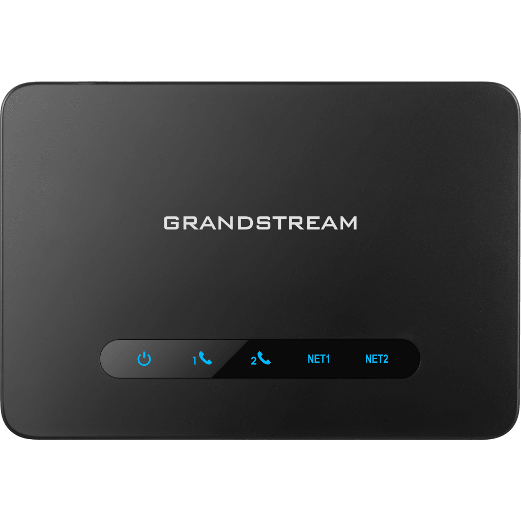 Adaptador de Teléfono Analógico ATA 2 Puertos FXS (Conectar Teléfono Análogo) con Router NAT Gigabit / Compatible SIP / Cifrado AES Reforzado / Calidad de Voz HD / Soporta Fax T.38 / Router NAT Alto Rendimiento