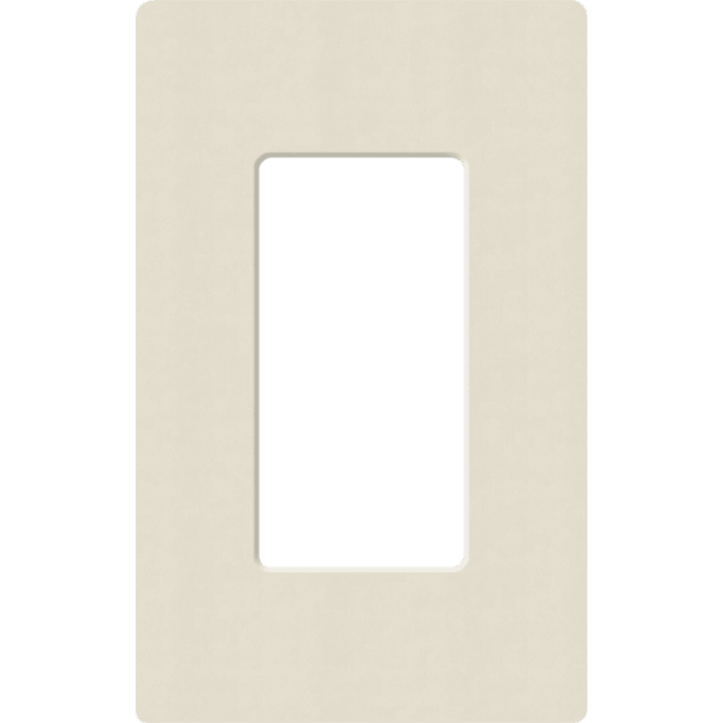Placa de pared 1 espacio, para atenuador (dimmer), apagador ó control remoto inalámbrico LUTRON.
