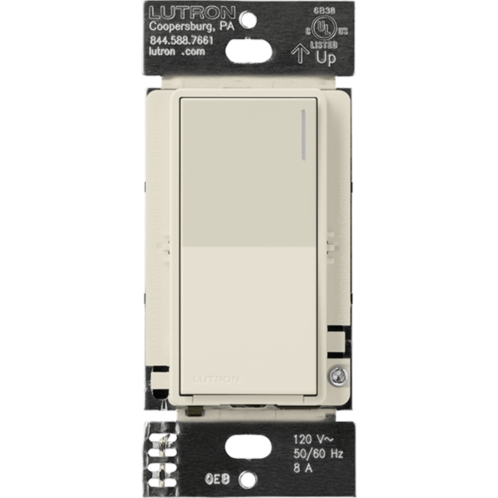 Placa de pared 1 espacio, para atenuador (dimmer), apagador ó control remoto inalámbrico LUTRON.
