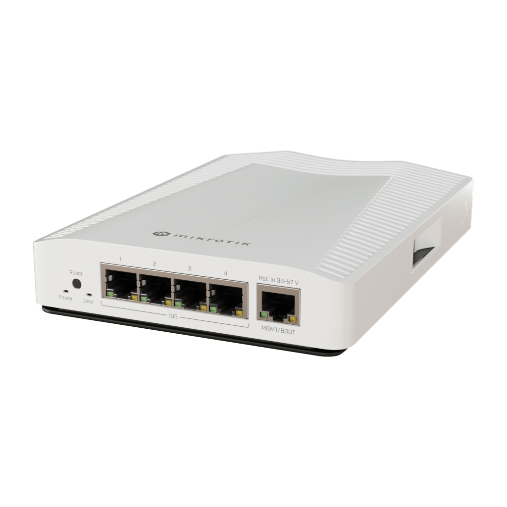 Cloud Router Switch / 4 puertos 10Gbps / Montaje en pared o Riel Din