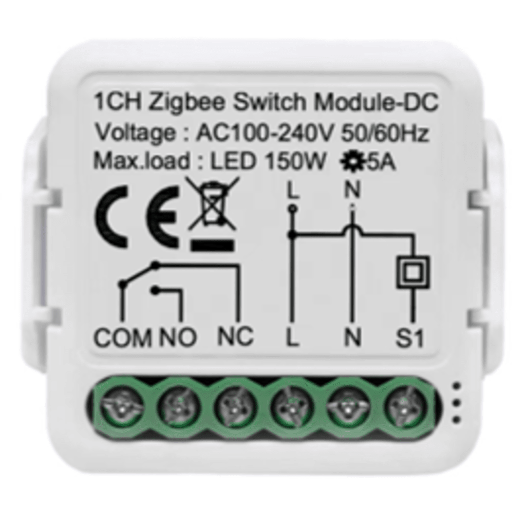 ZigBee Modulo switch relevador salida de Contacto Seco /  100-240V / 5A / 150W LED