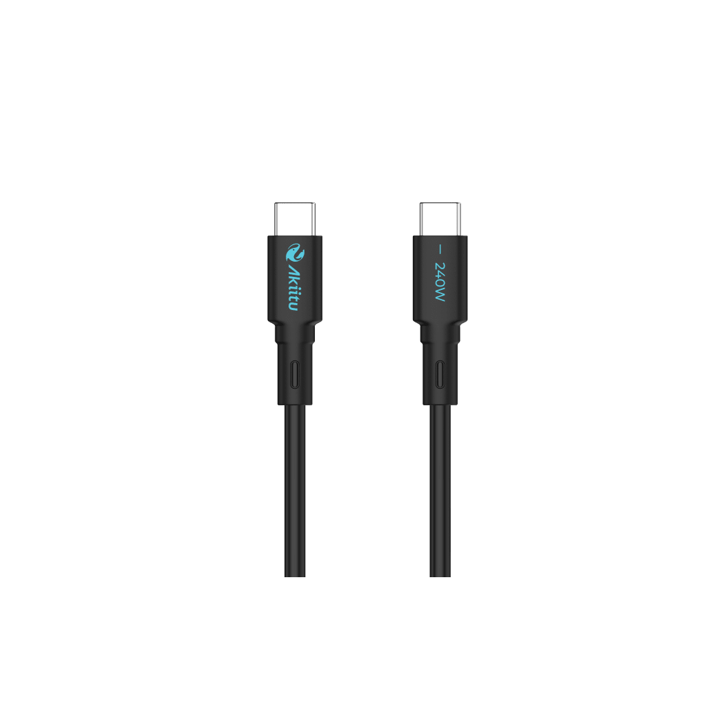 Cable de Carga USB-C a C / 1 Metro (3.28 Pies) / Tecnolog?a GaN (Nitruro de Galio) / Fast-Charging / Potencia 240W / Velocidad Transferencia 480 Mbps / Material / Conector Aluminio Anodizado