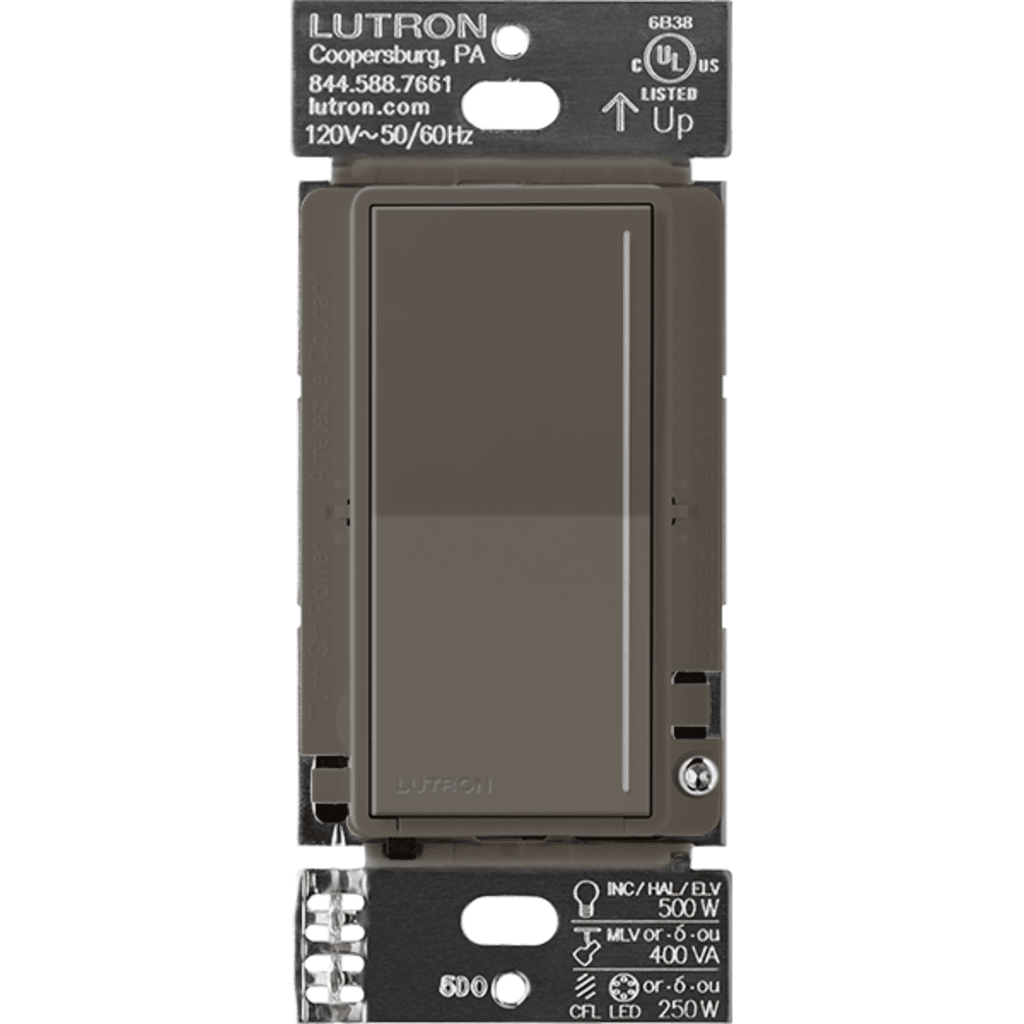 (RadioRa3) Atenuador táctil Sunnata Dimmer PRO color trufa, requiere cable neutro / soporta 250W LED