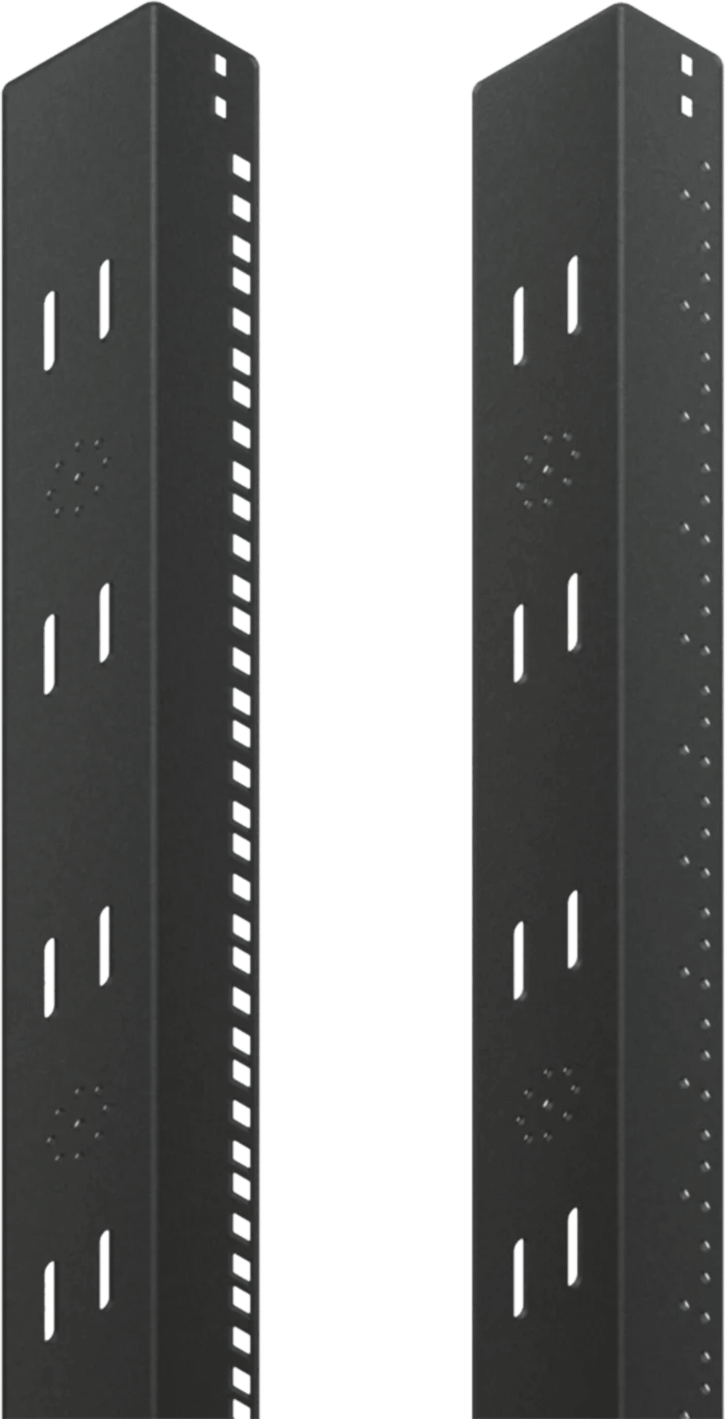 Ángulo con Tuerca Cuadrada de 19 pulgadas para rack ProLine, ajuste de 2000 mm, de acero, negro